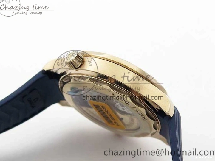 0411 2018 Seamaster Diver 300M RG Blue Ceramic VSF 1:1 Best Edition Blue Dial on Blue Rubber Strap A WeatherProof 7914